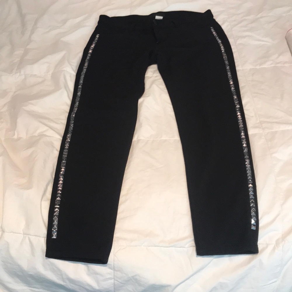 Tag Jeans studded tuxedo stripe skinny pant